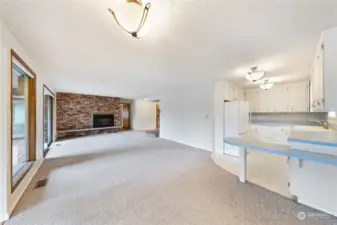 Living Room and kitchen.