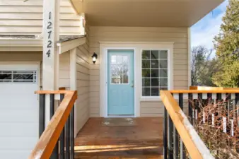 The welocming covered porch greets you as you enter.