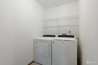 Upper level laundry with washer and dryer included