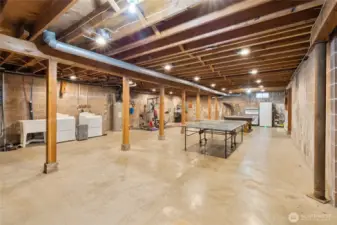 HUGE basement ready for your ideas! Updated electrical & plumbing down here too. Plenty of space for your rec room or or? Pool table, ping pong table included.