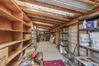 Extra storage on side of shop