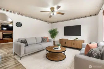 Virtually Staged Living Room