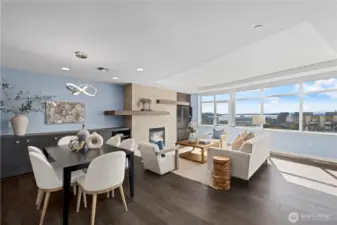 Living and dining and views!