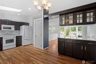 Open concept kitchen.