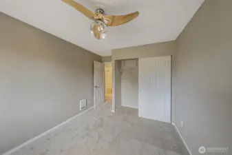 Notice the full bath right across the hall from the seond bedroom.
