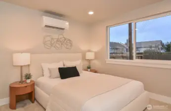 Main level primary bedroom.