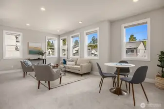 Upper level family room area