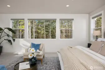 View from the primary bedroom windows