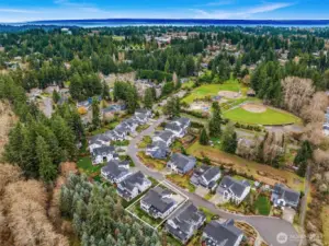 Location of 8722 Winslow Grove shows the open space adjacent to the backyard