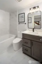 Lower level full bathroom.