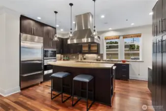 Kitchen with additional eating space.