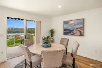 Dining room by balcony