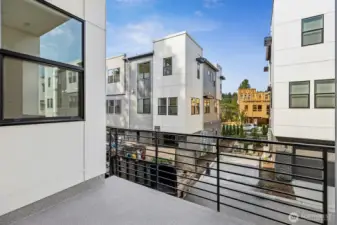 Covered patio of actual home