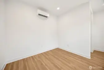 Lower floor den/office/flex space with attached powder bath!