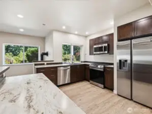 2nd kitchen with stainless steel appliances.
