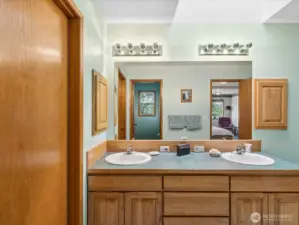 Full bath off primary with walk-in-closet.