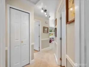 Down the short Hallway to the 3 Bedrooms & 1 Bath.