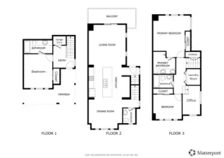 Floor plans for all 3 levels.