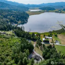 Overhead view of Clear Lake and Beaver Lake.