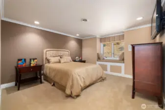 3rd bedroom with window seat and a large closet
