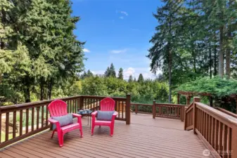 Deck from back sliding door