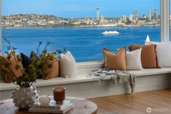 The panoramic views are some of the best West Seattle has to offer. Enjoy ferrys, fireworks, cruise ships and sail boats on a daily basis.