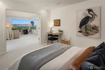 The second bedroom located downstairs is also a massive suite with amazing storage and a private bathroom.