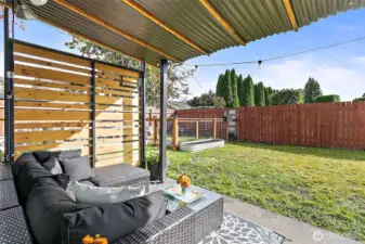 Covered patio area