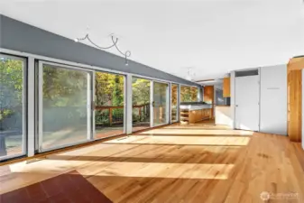 Open floor plan with lots of windows and natural light