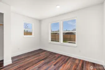 Pictured here is the first bedroom, located on the ground floor of the home!