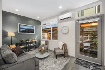 Living area backing up to the secluded yard space for awesome indoor-outdoor living!