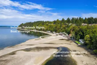 Tidelands extend approximately 200ft into Puget Sound.