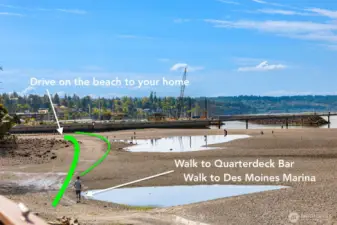 Drive right up to your home from the beach. Walkable to restaurant and Marina!