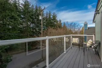 The Primary deck looking north.