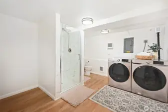 Laundry room plus a 3/4 bathroom is newer in the lower too.