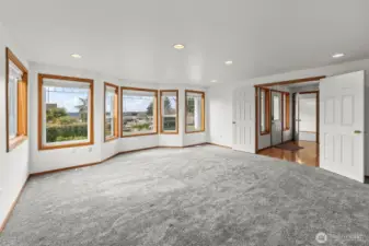 Main floor bonus room with separate entrance.