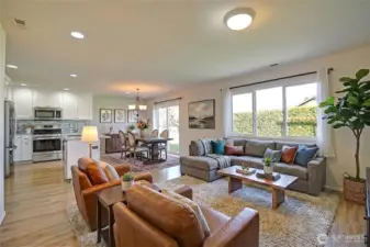 Virtually Staged Great Room.