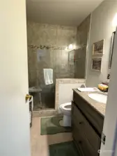 Updated bathroom with walk-in shower...