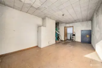 Looking back toward the laundry area.