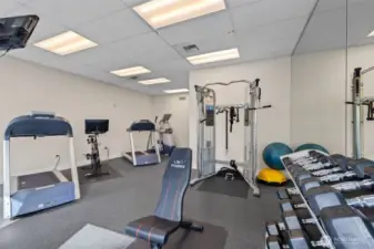 On site gym for residents.