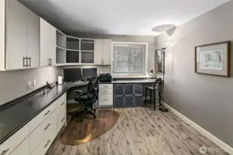 Second bedroom with closet (not shown).  Currently has built-in CA Closet system in it.  Could be removed and made back into a bedroom.  Or just bring in a bed and leave as is.