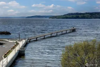 The jetty where many walk and fish from daily just below this condo