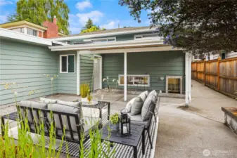 Inside and out this home is absolutely immaculate! the door in the center leads to the home office and garage.