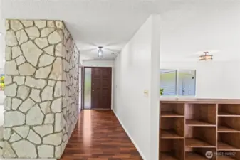 This is the front entrance to the home.Beautiful flooring throughout.