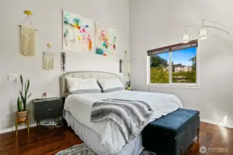 Primary Bedroom with High Ceilings