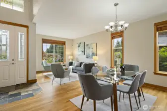 Your entryway, formal dining room and sitting room.
