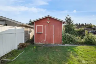 Convenient Shed with Concrete Pad for Added Storage