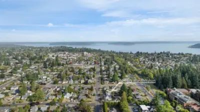 Aerial Photo Showcasing Proximity to UPS and Puget Sound