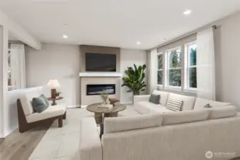 prewire for TV above mantal included