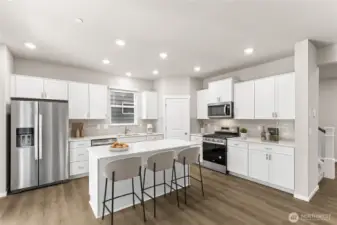 Entertain with style in your beautiful gourmet kitchen.  Photos are for representational purposes only. Colors and finishes may vary